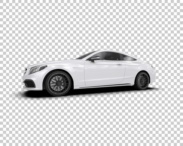 Auto deportivo realista aislado en el fondo Ilustración de renderización 3D