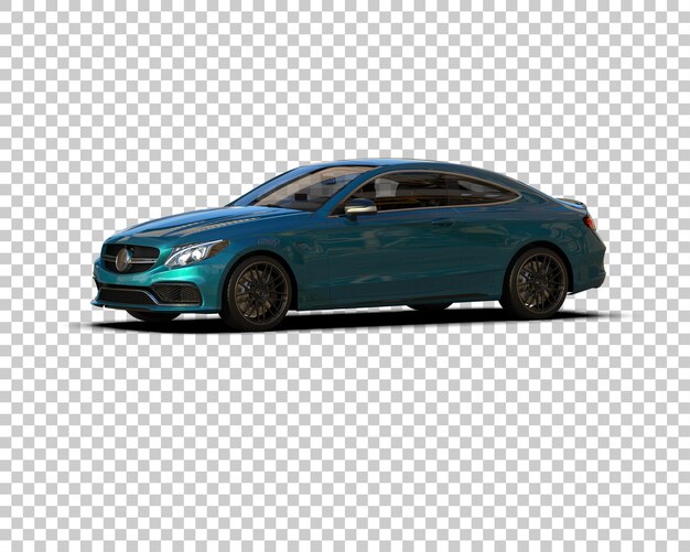Auto deportivo realista aislado en el fondo Ilustración de renderización 3D