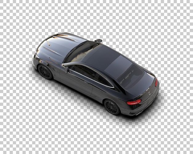 Auto deportivo realista aislado en el fondo Ilustración de renderización 3D