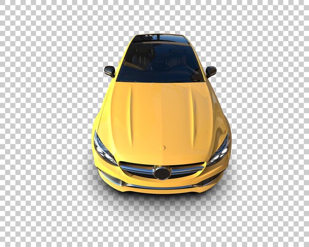 Auto deportivo realista aislado en el fondo Ilustración de renderización 3D