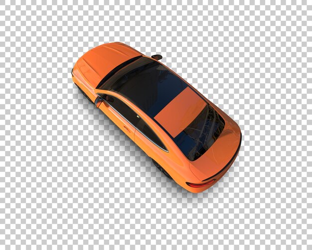 Auto deportivo realista aislado en el fondo Ilustración de renderización 3D