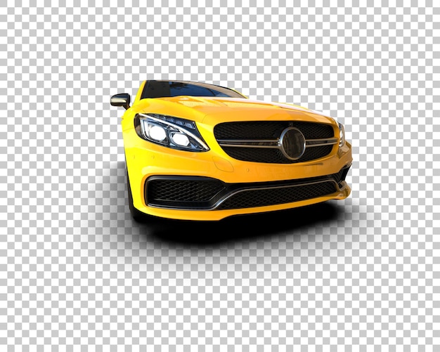 Auto deportivo realista aislado en el fondo Ilustración de renderización 3D