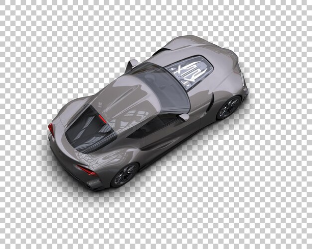 Auto deportivo realista aislado en el fondo Ilustración de renderización 3D