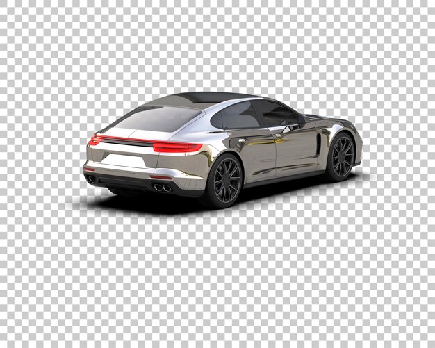 Auto deportivo realista aislado en el fondo Ilustración de renderización 3D
