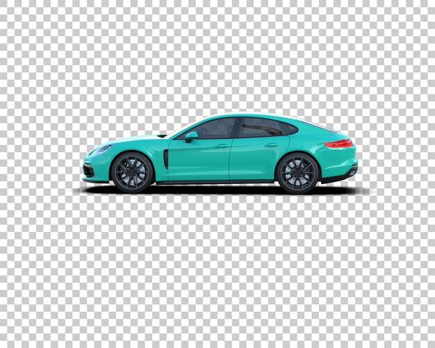 Auto deportivo realista aislado en el fondo Ilustración de renderización 3D