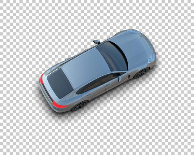 Auto deportivo realista aislado en el fondo Ilustración de renderización 3D