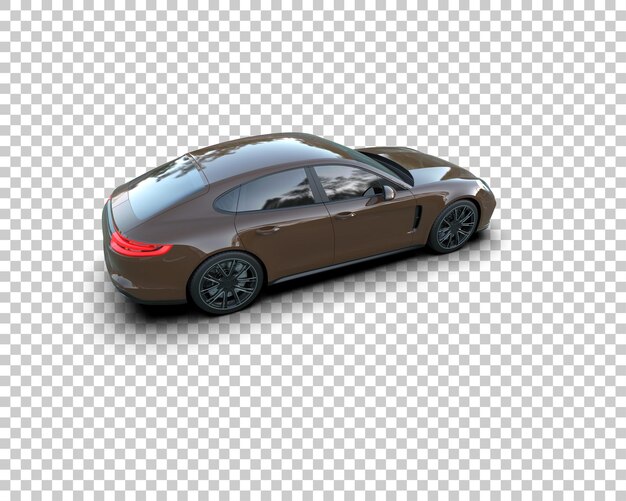 Auto deportivo realista aislado en el fondo Ilustración de renderización 3D