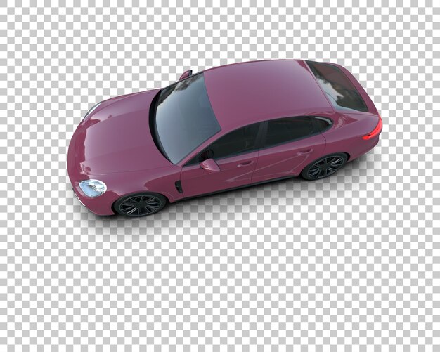Auto deportivo realista aislado en el fondo Ilustración de renderización 3D
