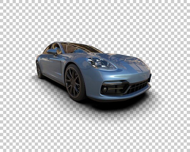 Auto deportivo realista aislado en el fondo Ilustración de renderización 3D