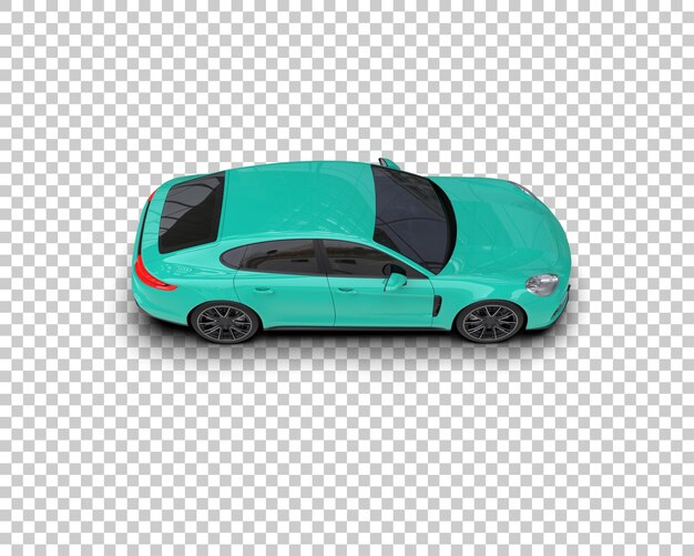 Auto deportivo realista aislado en el fondo Ilustración de renderización 3D