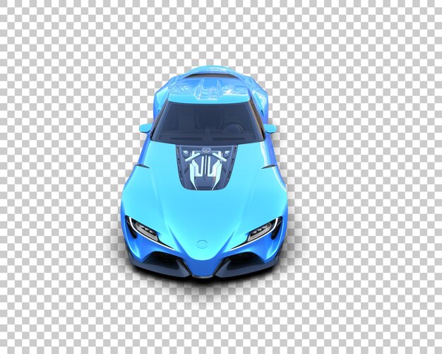 Auto deportivo realista aislado en el fondo Ilustración de renderización 3D