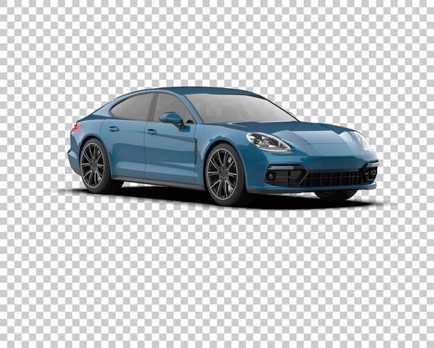 Auto deportivo realista aislado en el fondo Ilustración de renderización 3D