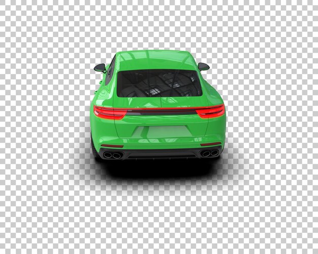 Auto deportivo realista aislado en el fondo Ilustración de renderización 3D