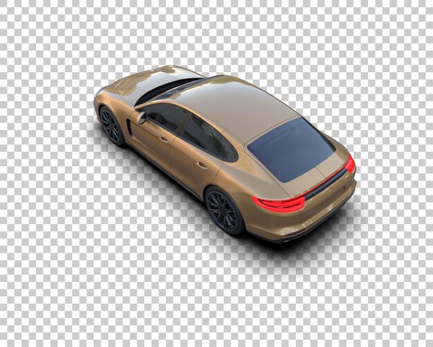 Auto deportivo realista aislado en el fondo Ilustración de renderización 3D