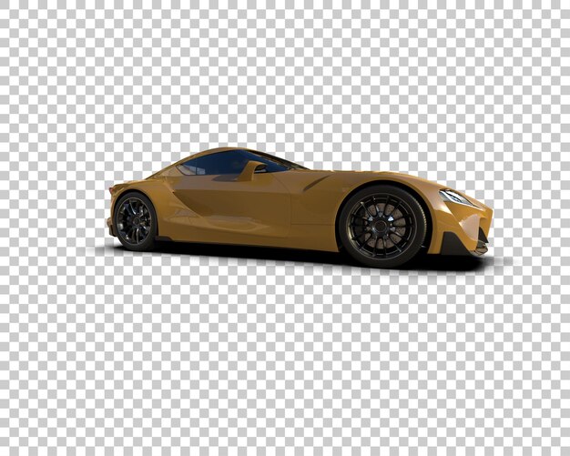 Auto deportivo realista aislado en el fondo Ilustración de renderización 3D