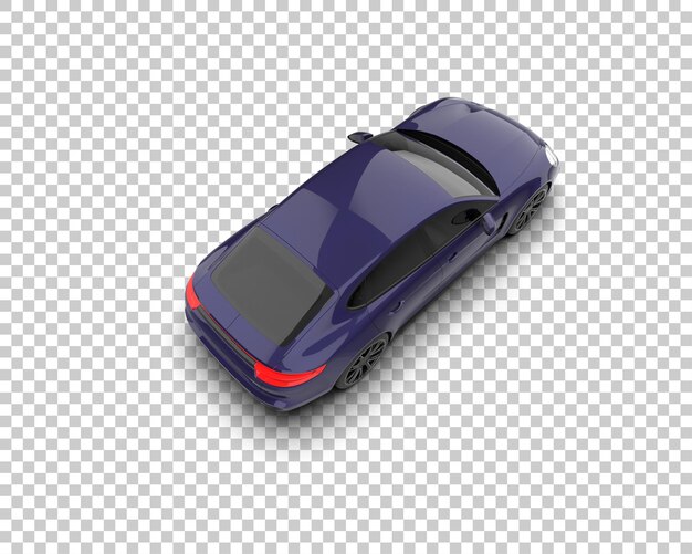 Auto deportivo realista aislado en el fondo Ilustración de renderización 3D