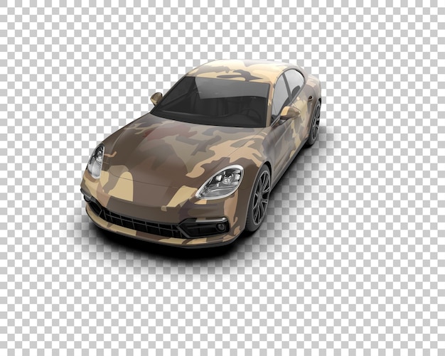 Auto deportivo realista aislado en el fondo Ilustración de renderización 3D