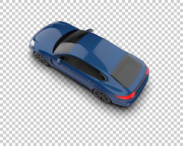 Auto deportivo realista aislado en el fondo Ilustración de renderización 3D