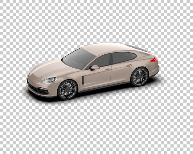 Auto deportivo realista aislado en el fondo Ilustración de renderización 3D