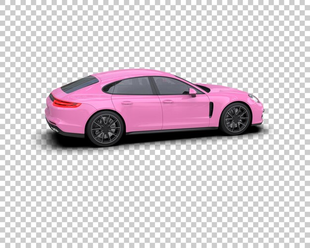 Auto deportivo realista aislado en el fondo Ilustración de renderización 3D