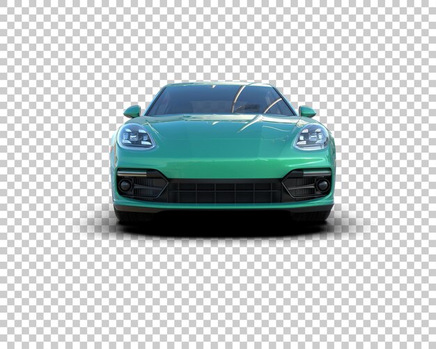 Auto deportivo realista aislado en el fondo Ilustración de renderización 3D