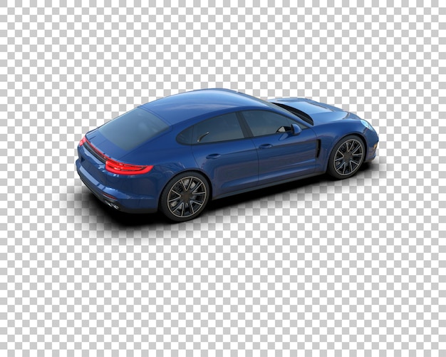 Auto deportivo realista aislado en el fondo Ilustración de renderización 3D