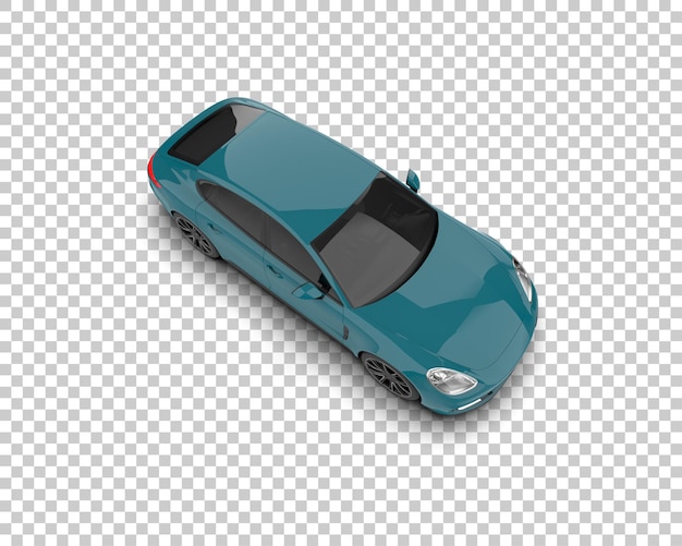 Auto deportivo realista aislado en el fondo Ilustración de renderización 3D