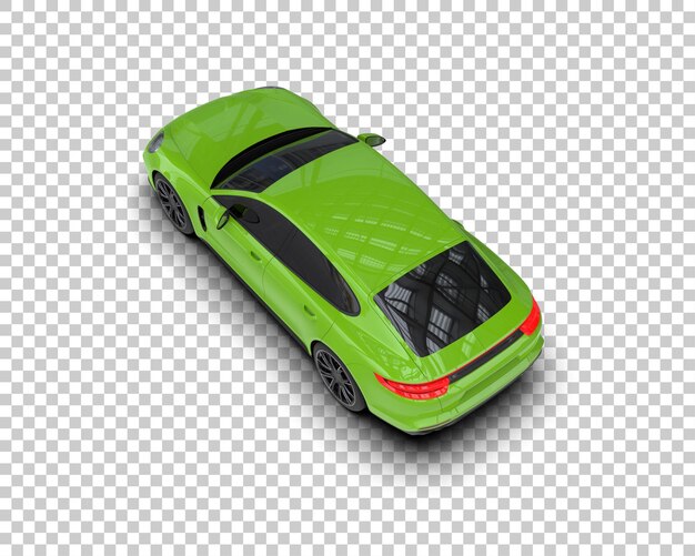 Auto deportivo realista aislado en el fondo Ilustración de renderización 3D