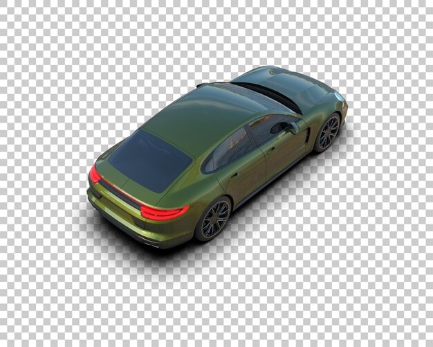 Auto deportivo realista aislado en el fondo Ilustración de renderización 3D