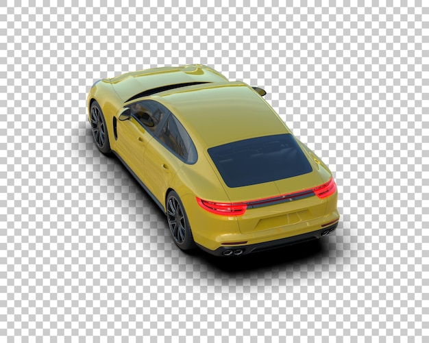 Auto deportivo realista aislado en el fondo Ilustración de renderización 3D