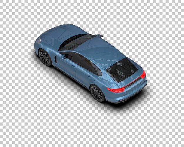 Auto deportivo realista aislado en el fondo Ilustración de renderización 3D