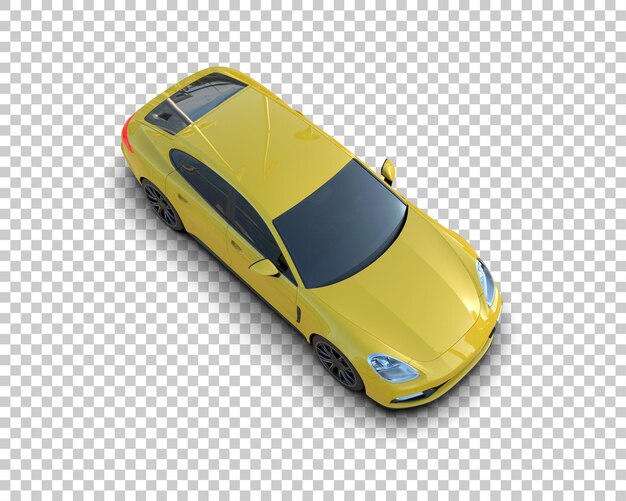 Auto deportivo realista aislado en el fondo Ilustración de renderización 3D