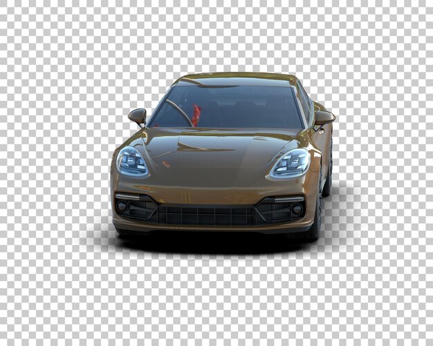 Auto deportivo realista aislado en el fondo Ilustración de renderización 3D