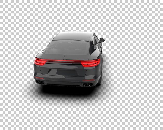 Auto deportivo realista aislado en el fondo Ilustración de renderización 3D