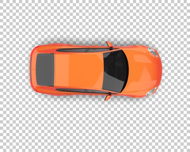 Auto deportivo realista aislado en el fondo Ilustración de renderización 3D