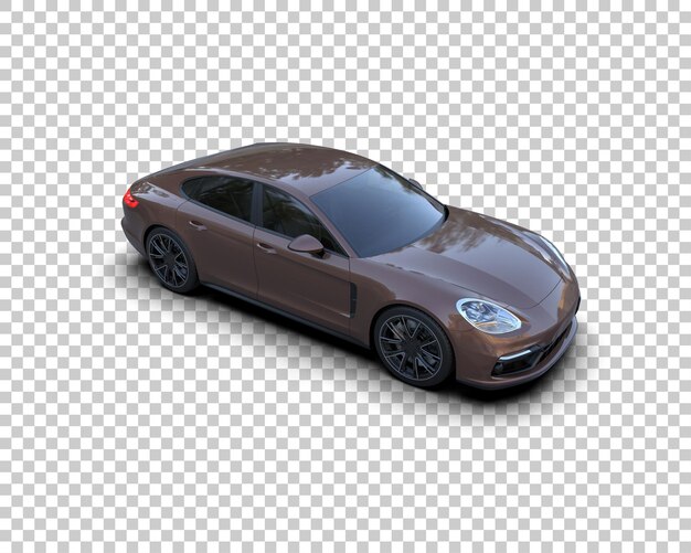 Auto deportivo realista aislado en el fondo Ilustración de renderización 3D