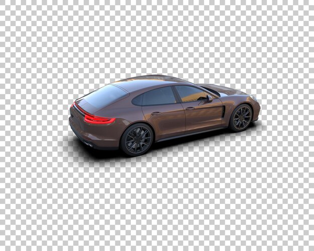 Auto deportivo realista aislado en el fondo Ilustración de renderización 3D