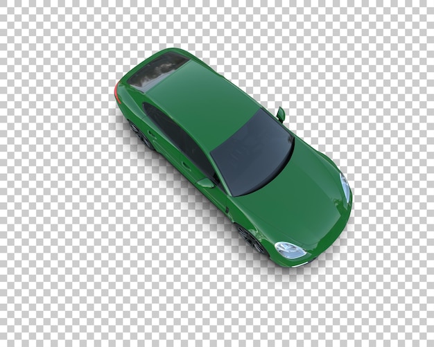 Auto deportivo realista aislado en el fondo Ilustración de renderización 3D