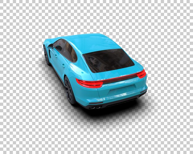 Auto deportivo realista aislado en el fondo Ilustración de renderización 3D