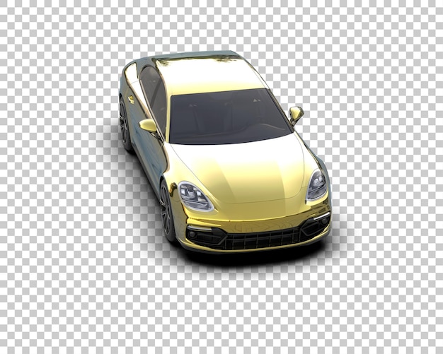 Auto deportivo realista aislado en el fondo Ilustración de renderización 3D