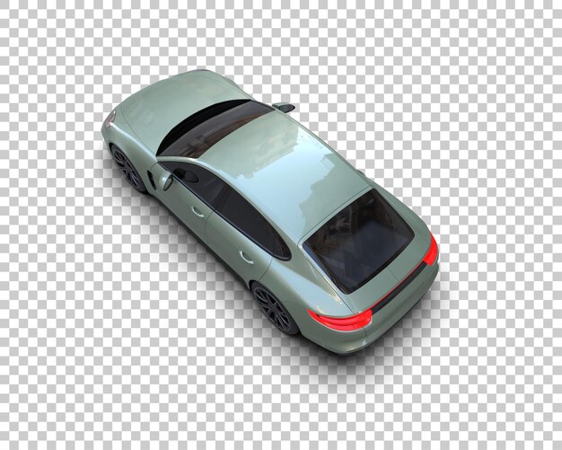 Auto deportivo realista aislado en el fondo Ilustración de renderización 3D