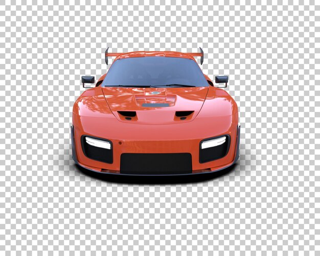 Auto deportivo realista aislado en el fondo Ilustración de renderización 3D