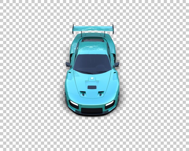 Auto deportivo realista aislado en el fondo Ilustración de renderización 3D
