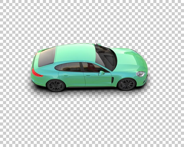Auto deportivo realista aislado en el fondo Ilustración de renderización 3D