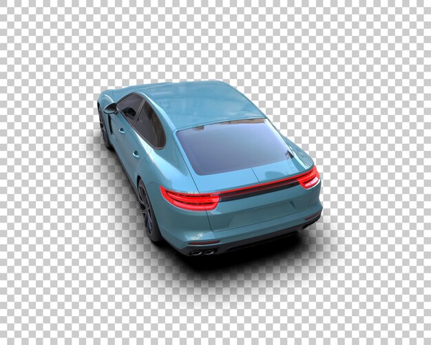 Auto deportivo realista aislado en el fondo Ilustración de renderización 3D