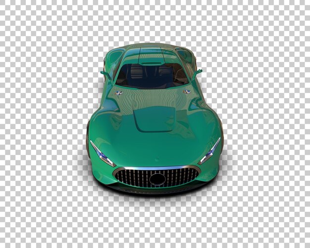 Auto deportivo realista aislado en el fondo Ilustración de renderización 3D