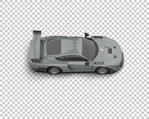 Auto deportivo realista aislado en el fondo Ilustración de renderización 3D