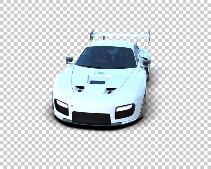 PSD auto deportivo realista aislado en el fondo ilustración de renderización 3d
