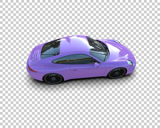 Auto deportivo realista aislado en el fondo Ilustración de renderización 3D