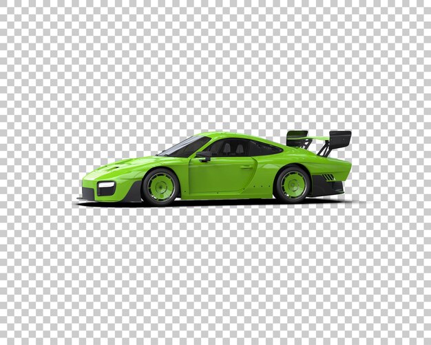 Auto deportivo realista aislado en el fondo Ilustración de renderización 3D